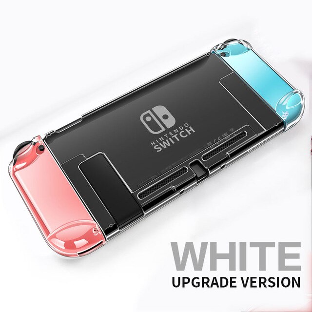 Per Nintendo Nintend Caso Interruttore di Cristallo Dura Protettiva Borsette Staccabile Coque Ultra Sottile Sacchetto Per Nintendo64 Console NS NX Caso: White