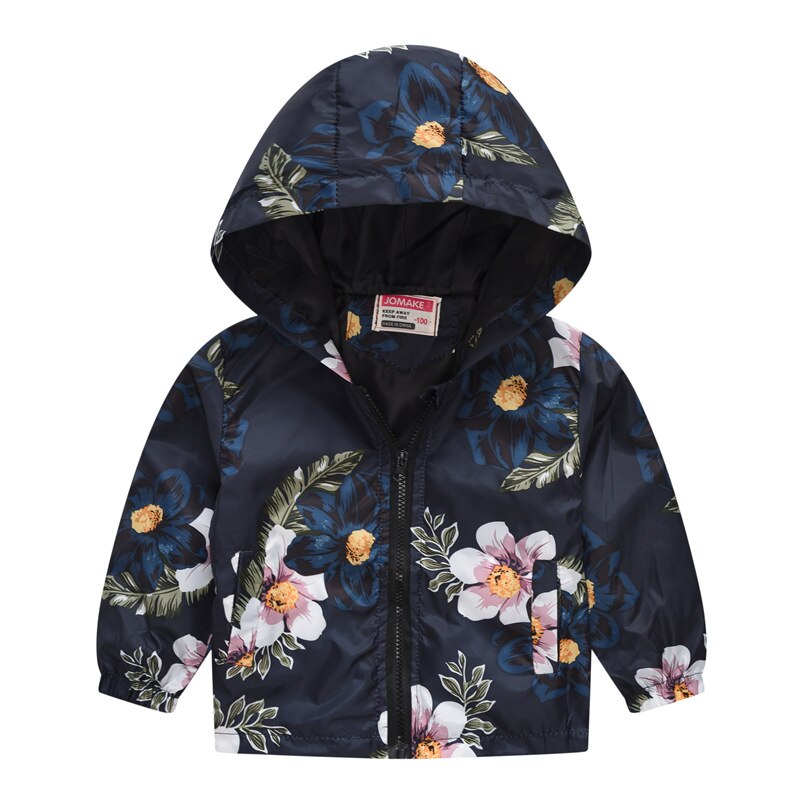 Winter Autumn Baby Girls Coat Long Sleeve Cute Rabbit Ears Jacket Hoodies Kids Clothes 2 3 4 5 6 Year Children Outerwear: Navy Blue / 6T