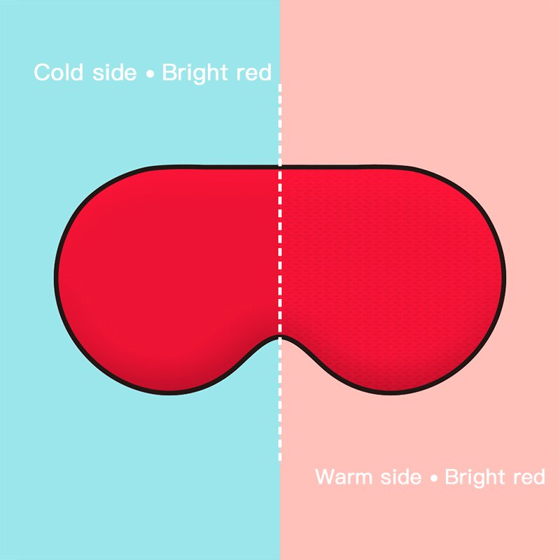 Imitated Silk Sleep Eye Mask Portable Travel Eyepatch Nap Eye Patch Rest Blindfold Eye Cover Sleeping Mask Night Eyeshade: Red