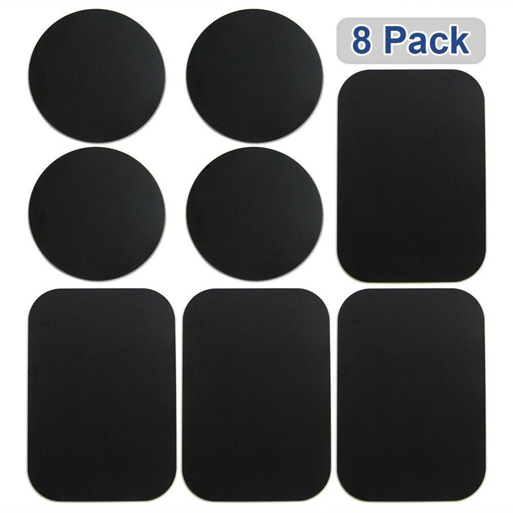 8 Stuks Metalen Platen Sticker Auto Mount Vervangen Metalen Lijm Plaat Voor Magnetische Telefoon Autohouder Super Dunne Stalen Insert plaat