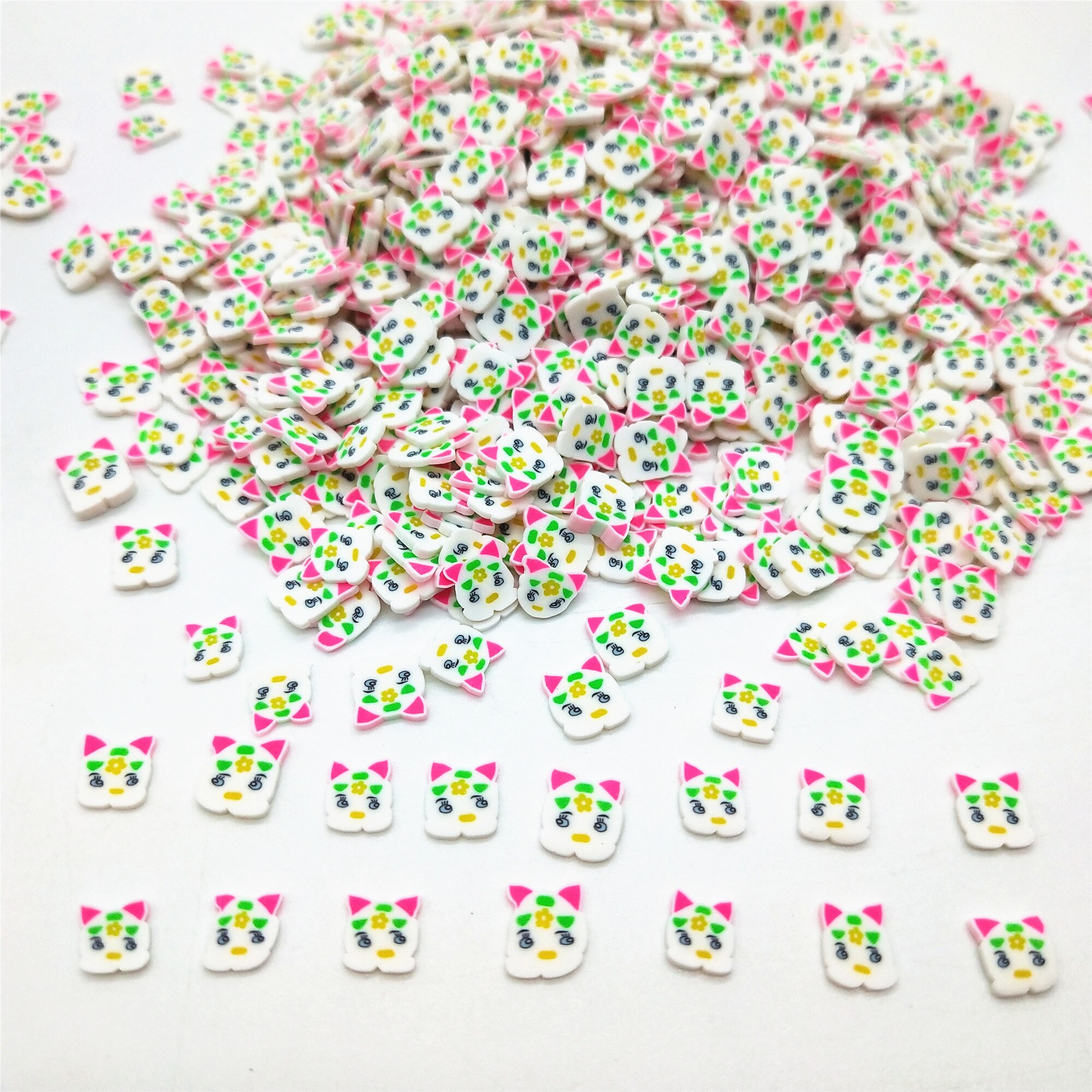 Klei-arcilla polimérica para gato pequeño, arcilla polimérica de 5mm de plástico para manualidades, con partículas de barro, ideal para gatitos y animales