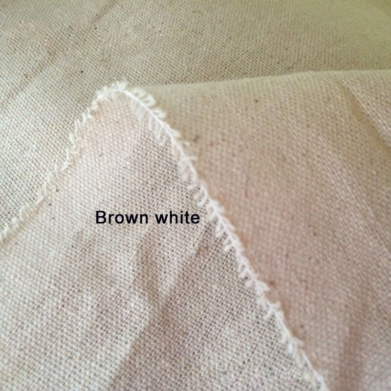 Pintura mosaico de lino y algodón de cáñamo, tela de arpillera, textil para coser, colcha, bricolaje, adornos para manualidades: Brown white / 50cmx50cm