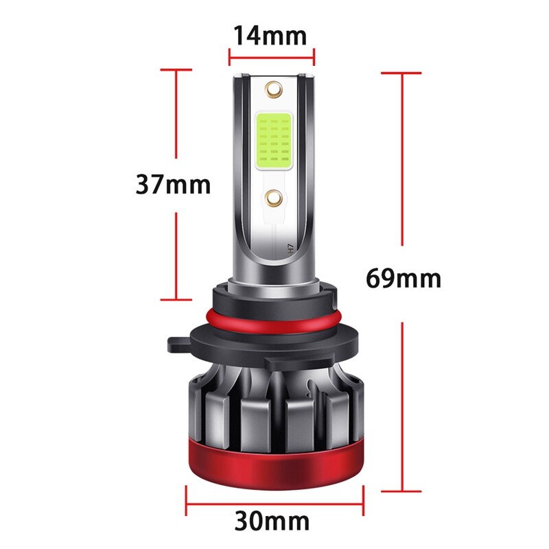 2 Stuks Auto Led Mist Lampen 9006/HB3 Lime Obd Lichtbron Led 12V 30W 3000LM Fog verlichting Voor Golf Toyota Mitsubishi