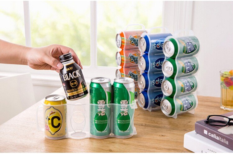 1Pc lodówka piwo napoje gazowane puszki przechowywanie pudło robić wstawienia na półkę kuchnia ambona stojak przyrząd kuchenny