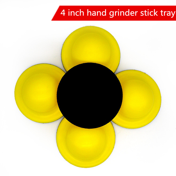 Almohadilla de lijado manual de 3/4/5 pulgadas, herramientas abrasivas sin polvo, bloque de lijado de espuma, bucle de gancho, herramientas de acabado de pulido: 4 inch