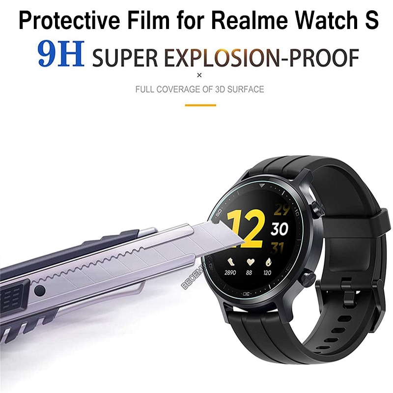 Gehard Glas Film Clear Volledige Dekking Screen Protector Film Voor Realme Horloge S Smart Horloge Beschermfolie Voor Realme Horloge S