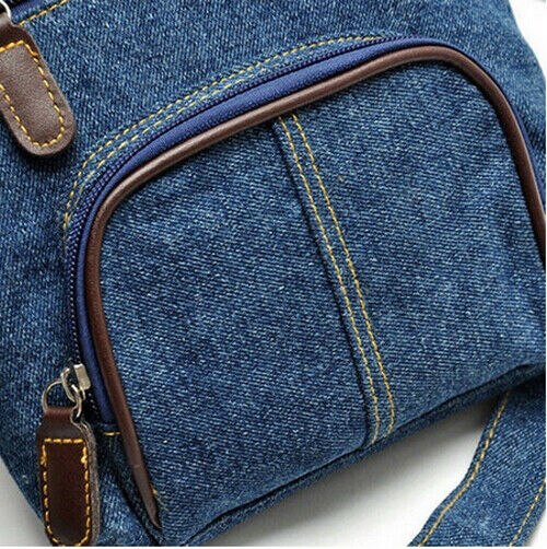 Neue lässig schulter Bote Denim tasche blau Cowboy stil Vorderseite tasche Handtasche