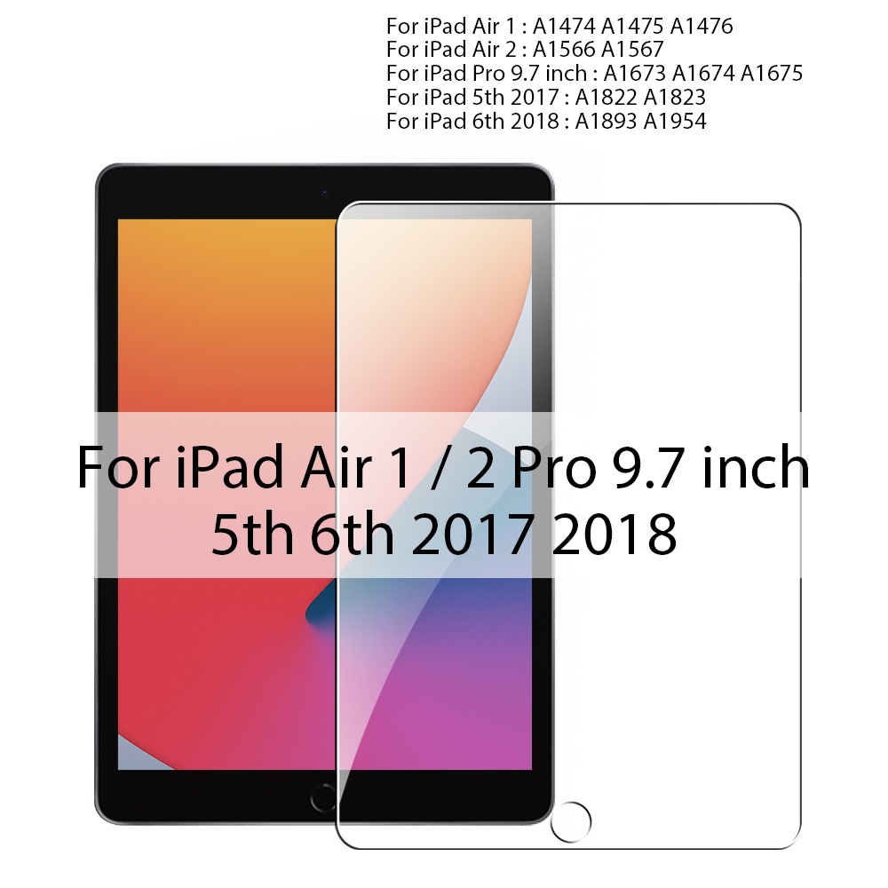 Gehard Glas Screen Protector Voor Apple IPad Pro 12.9 11 9.7 10.2 10.9 Air 4 5 Mini 6 5e 6e 7e 8e 9e 10e Generatie Film: green