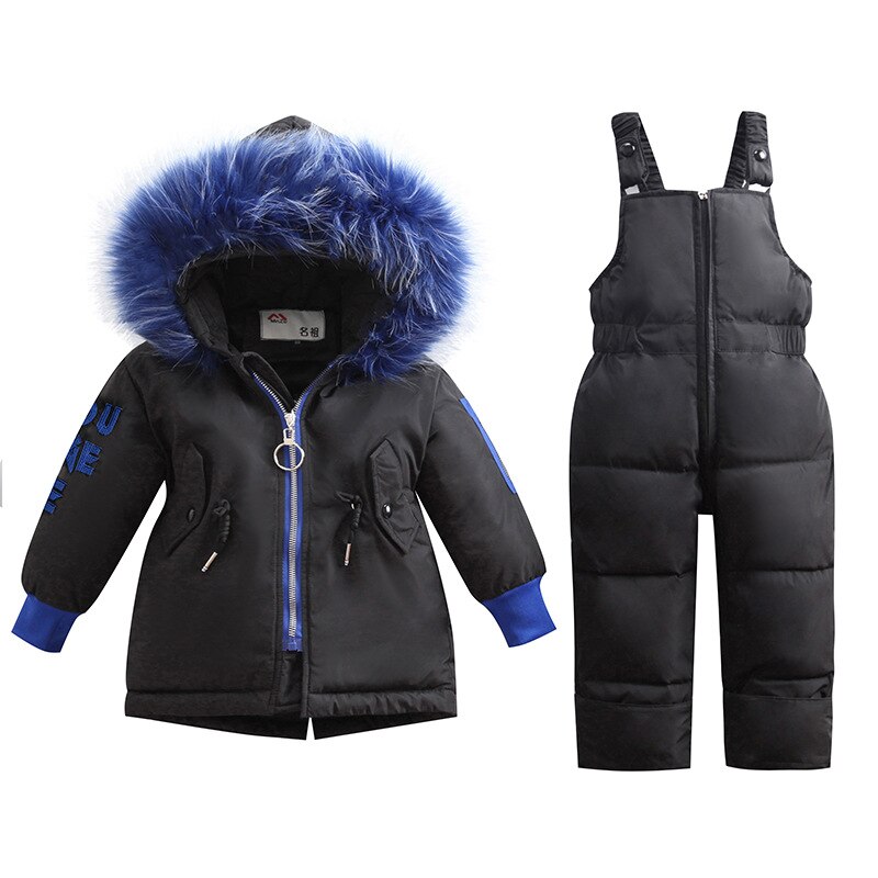 Waterdichte kinderdonsjassenset, warme baby-kinderdonsjassenset, top voor meisjes en jongens, winterkleding maat 80-100