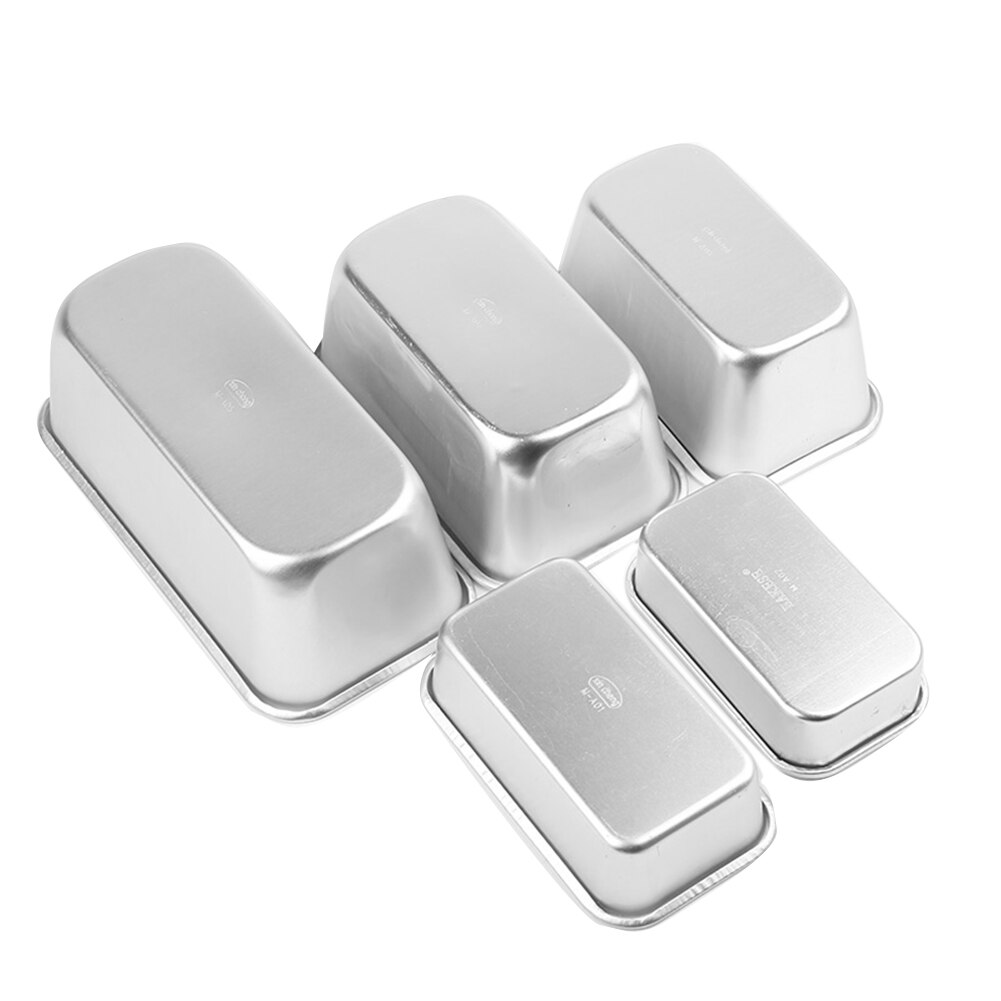 5 storlek aluminium brödform rektangel bakning tårtform bröd plåt plåt non-stick ostlåda brownie tårta dekorationsverktyg