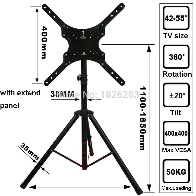 X400 VESA Extension Adapter 400x400mm for 14-55&quot; Movable Folding LCD TV Floor Stand TV Mount Cart Display Rack