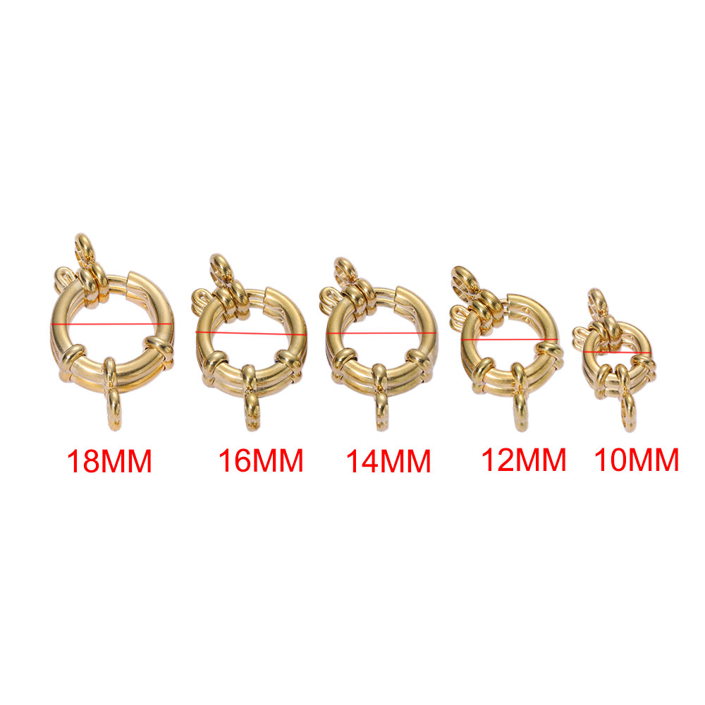 4 stuks roestvrijstalen ronde veerring sluitingen haken voor sluiting 8 connectoren armband ketting DIY sieraden maken