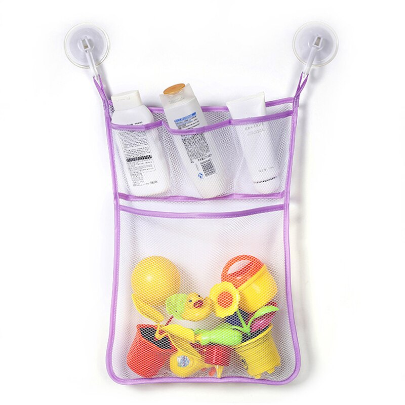 Babybadje badspeelgoed baby kinderspeelgoed opbergnet met sterke zuignap speelgoedzak net tas organisatie huishoudelijke artikelen: Violet