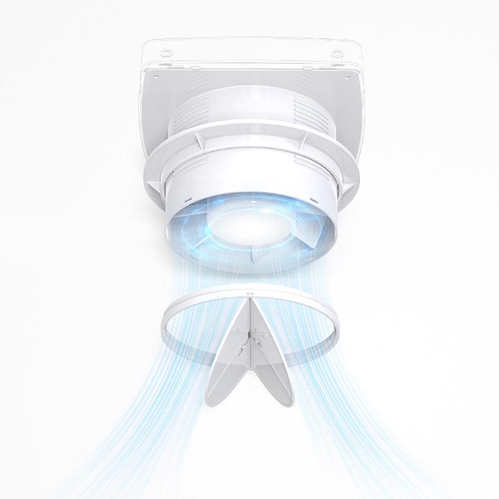 Bathroom Exhaust Fan 18W Toilet Kitchen Waterproof Blower Ventilator Wall Replacement Plastic Extractor for Hotel Silver