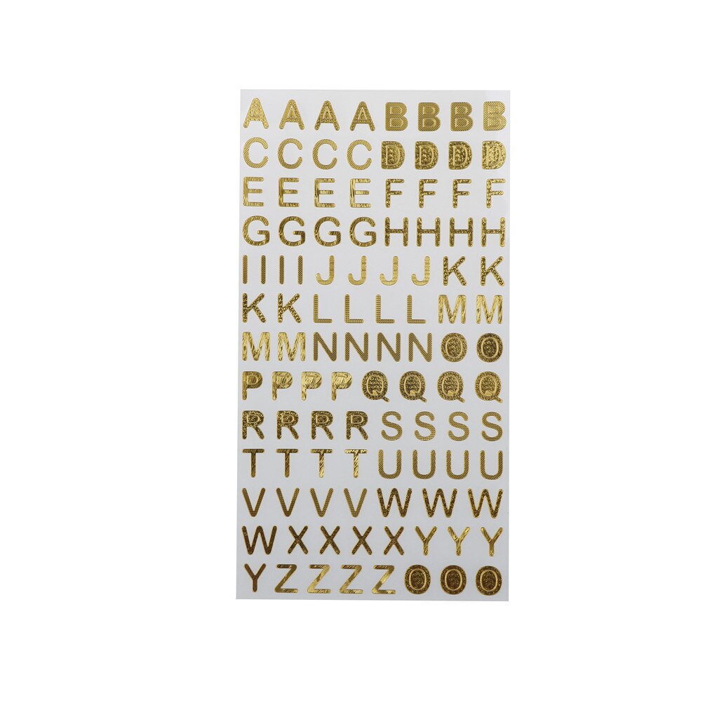DIY Photo Gold Letters Decoration Self-adhesive Stickers for Scrapbooking/Card Making/Journaling Project 1 sheet: GD