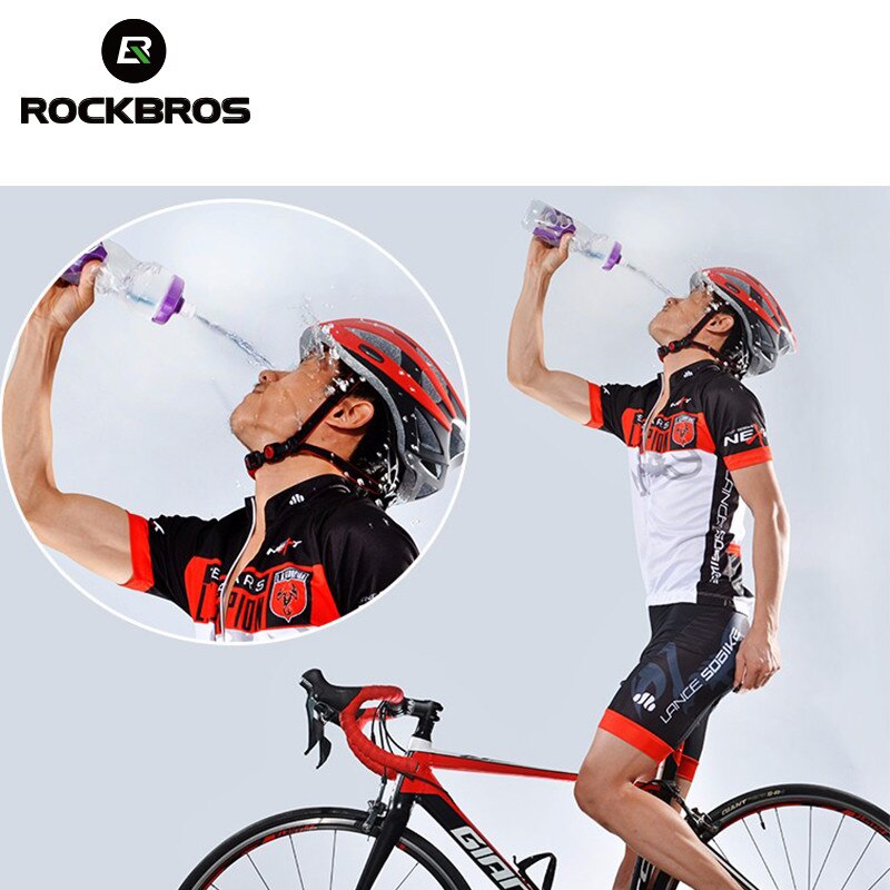 ROCKBROS-bouteille d'eau en plastique pour vélo de 750 ML, gourde Portable, bouilloire, gourde Portable, pour Sports de plein air, VTT