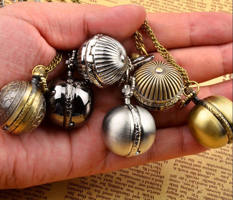 12 st/lot vintage steampunk stil retro boll fickur halsband lågt pris