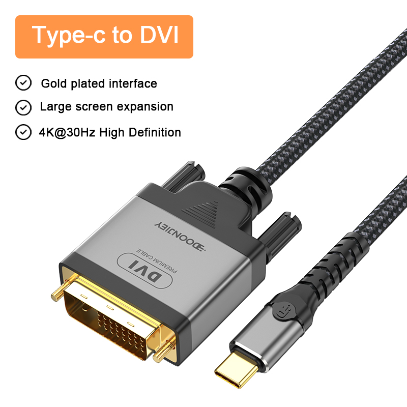 4k cablu adaptor usb c la dvi tip-c la dvi (24+1)  cablu convertor mascul-mascul cablu adaptor pentru tv monitor proiector macbook: Default Title