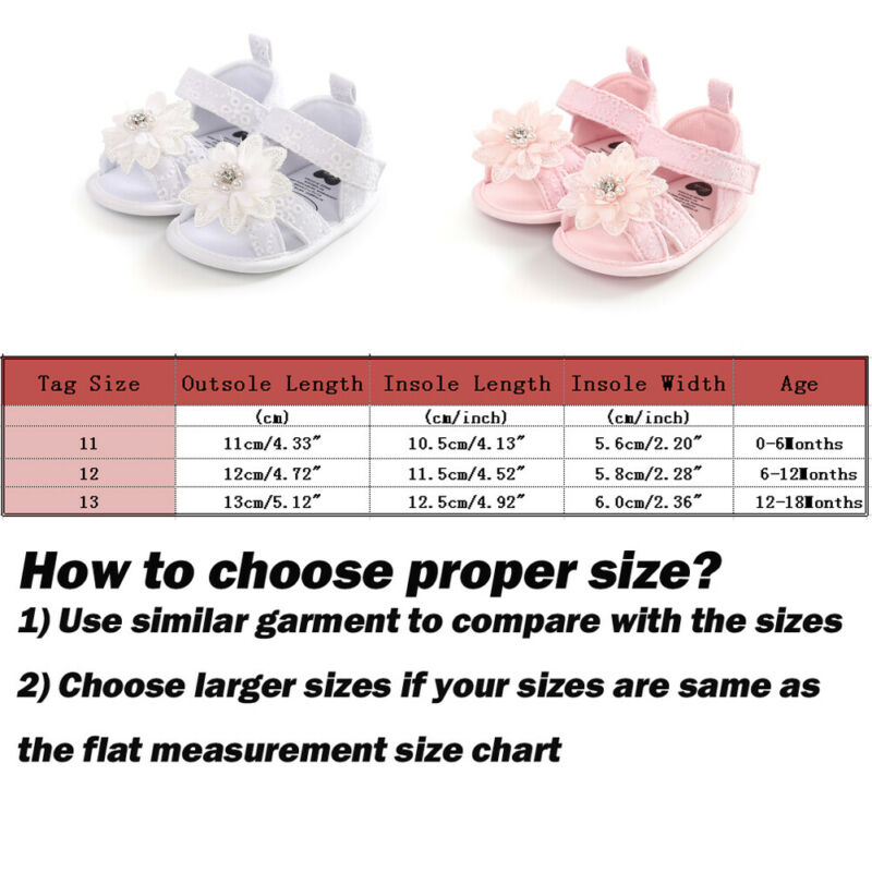 1 paar kinderschoenen babymeisjes sandalen prinses parels bloemen kant gesloten teen zomer strand sandalen plat 0-18m