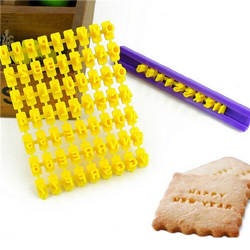 1 Stks Eco-Veilig Alfabet 26 Brief Vorm Cookie Cutter Biscuit Mold Cookie Stamp Press Taart DIY Bakken decoratieve Gereedschap