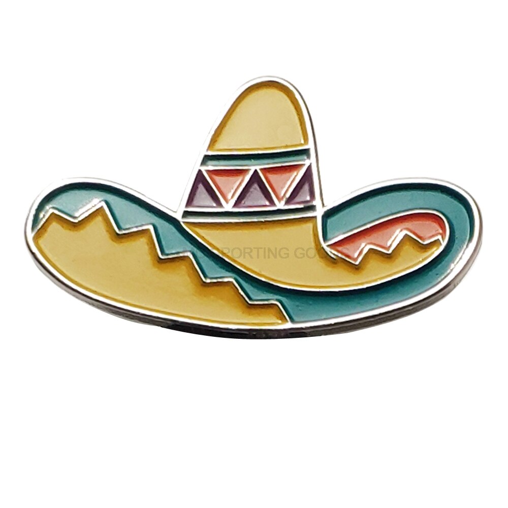 cowboy hat golf ball marker colourful hat mark with magnetic cap clip golf hat lovely cap golf Zinc alloy products ads