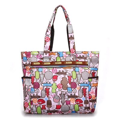 Vrouwen Nylon Bloem Boodschappentas, Grote Capaciteit, Waterdicht, Lichtgewicht, Land Stijl, leisure Of Reizen, Mode,: 7