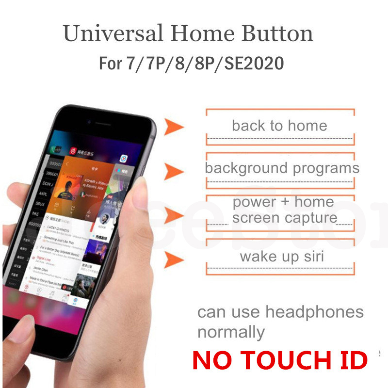 Botón de inicio flexible para IPhone 7, 7Plus, 8, 8Plus, SE2020, llave principal Universal, funciones de retorno trasero, Cable conector sin ID táctil