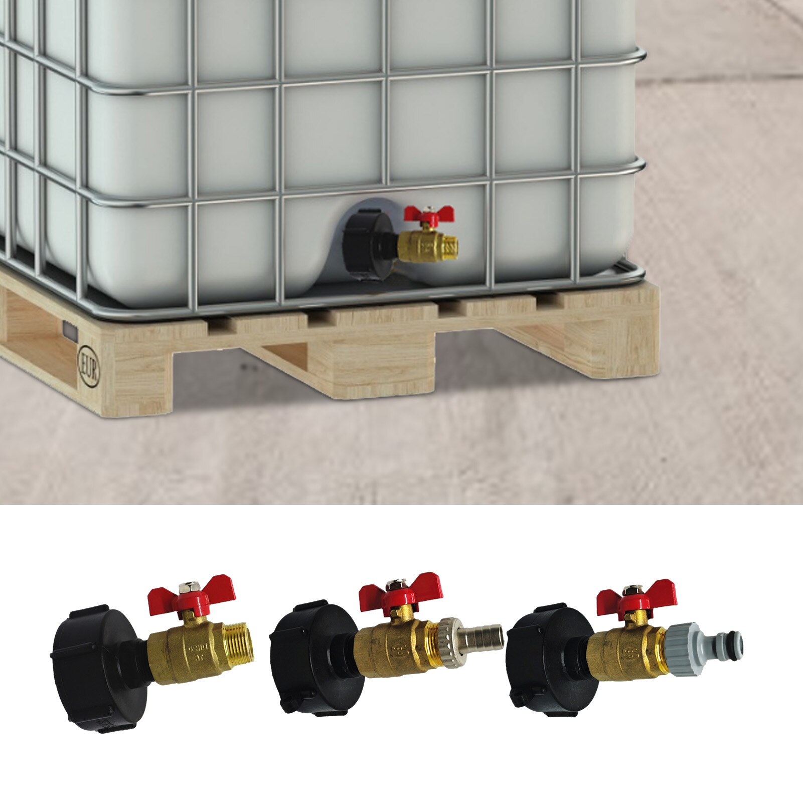 Metal Durable IBC Tank Tap Adapter S60x6 Coarse Thread Connector Garden Water Connectors Water Cube Replacement Valve Fitting