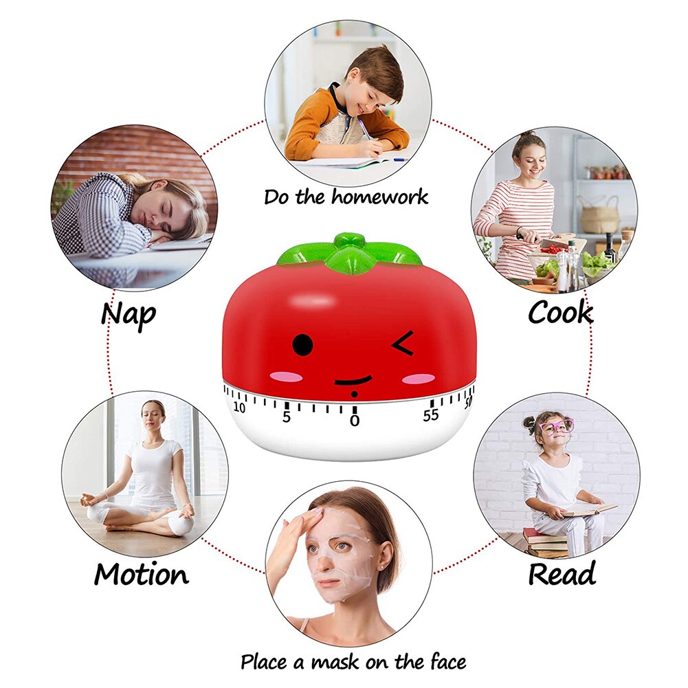 Timer Kitchen Cooking Reminder Student Household Alarm Clock Mechanical Clockwork Fruits and Vegetables Shape Soup Timer