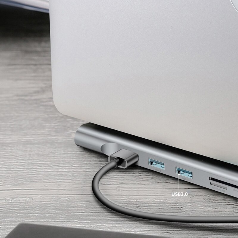 Usb type c hub  to 3.0 usb hdmi  rj45 usb hub voor professionele accessoires usb splitter multi 11 poorten type c hub usb-c hub