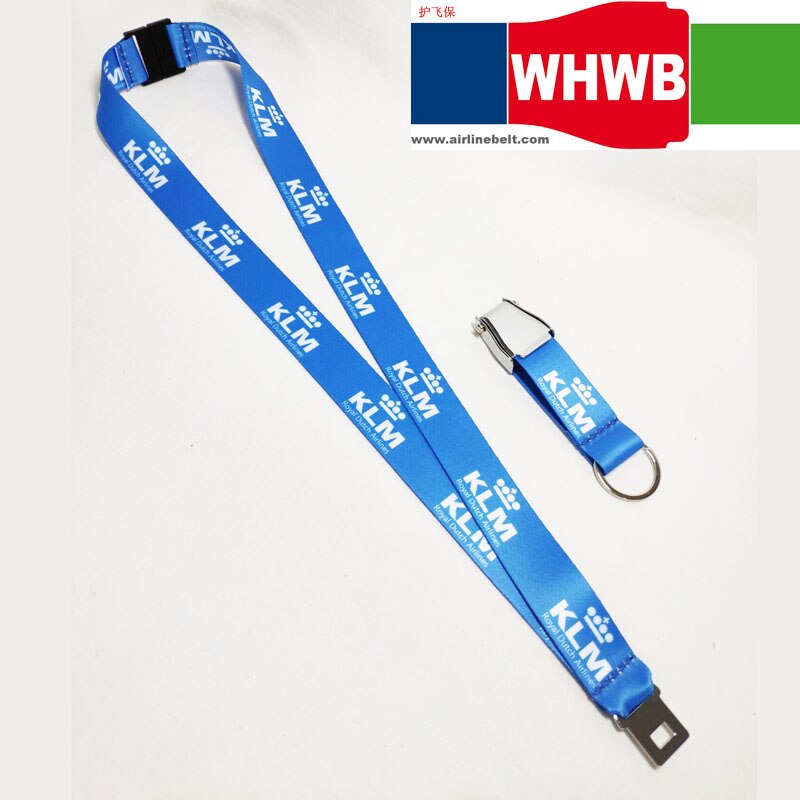 KLM Koninklijke Nederlandse Airlines-Koninklijke Luchtvaart lanyard ID badge card case houder pilot flight crew bedrijf kantoor telefoon bandjes