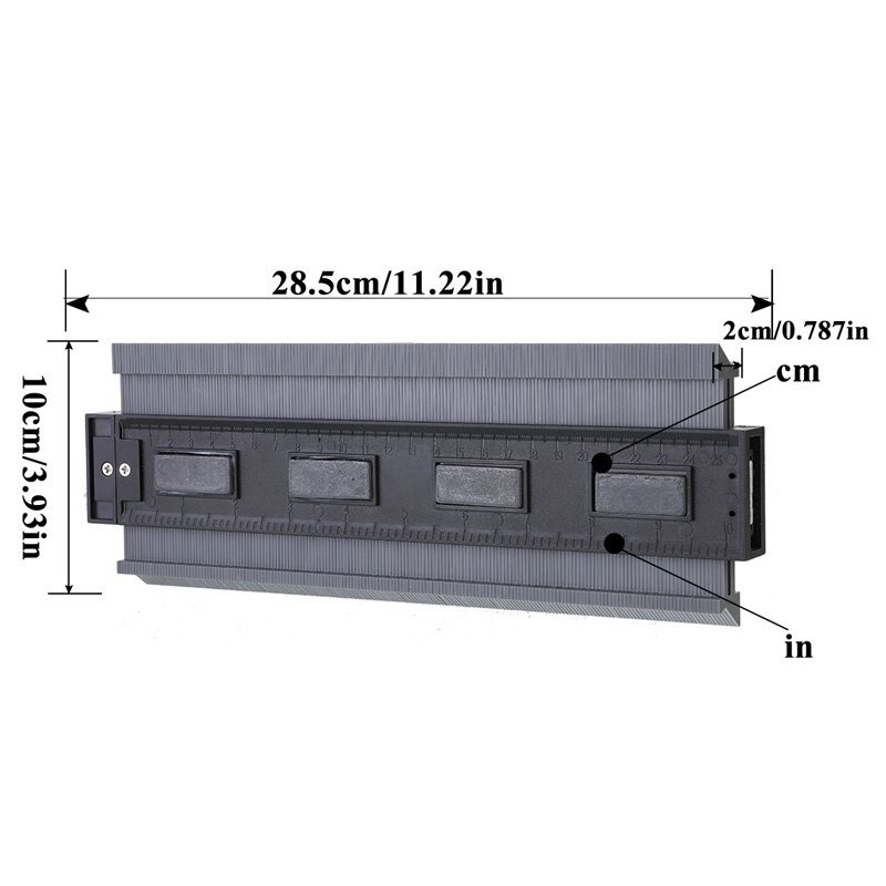 12/14/25/50cm plastmätare profil kopieringsmätare standard trämarkeringsverktyg kakel laminatplattor profilmätare: 6