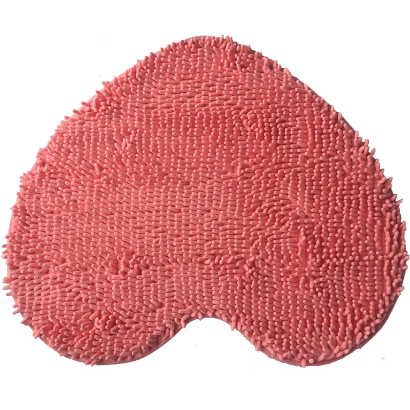 Chenille Heart Bathroom Floor Mats Home Bedroom Bathroom Entrance Non-slip Absorbent Foot Mat Luxury Bathroom Set