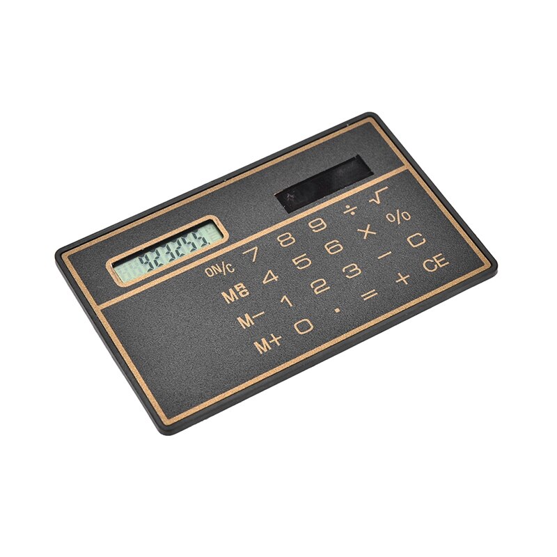 8 Digits Ultra Thin Slim Mini Credit Card Solar Power Pocket Calculator