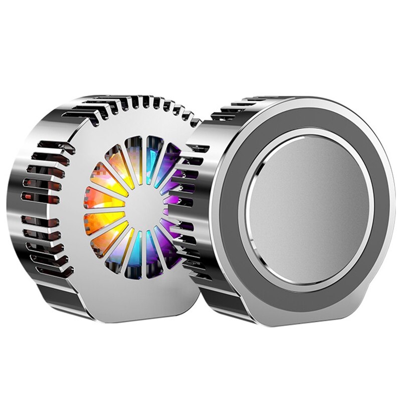 Portable Universal Magnetic Cooler Semiconductor Metal Radiator Mobile Game Cooling Fan For Smartphones/Tablets: silver