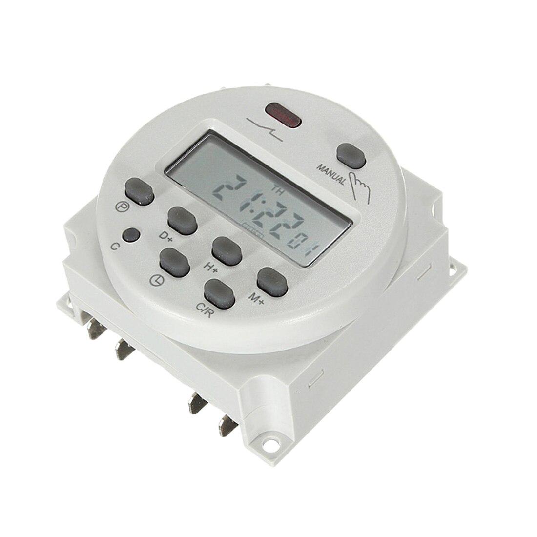 Digital LCD Electronic Daily Weekly Programmable Timer 220V AC DC Auto On/Off Relay Time Control Switch