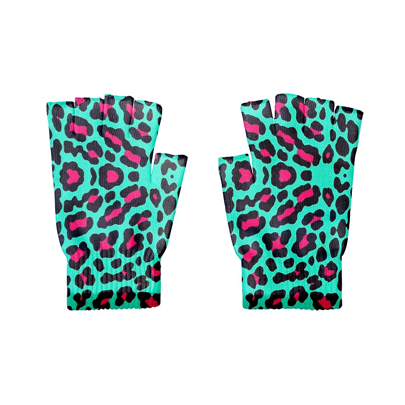 Guanti leopardati da uomo e da donna guanti senza dita Touch Screen mezze dita con guanto elasticizzato guanti da lavoro Unisex: style6