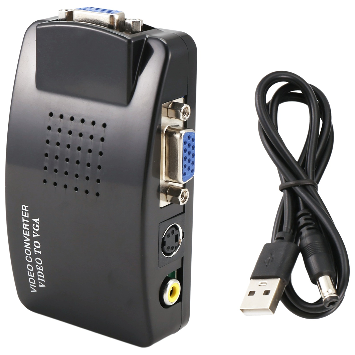 Adattatore AV a VGA Convertitore RCA VGA PC Ingresso AV S-video composito RCA a PC Convertitore uscita LCD VGA Scatola di commutazione