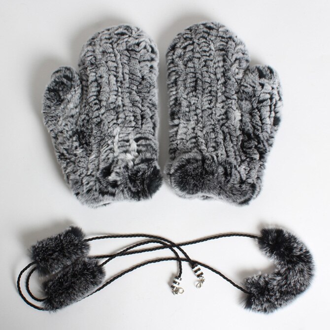 russland Frauen Winter betroffen 100% Natürliche Rex Kaninchen Pelz Handschuhe Dame Handgemachte Starke Warme Weiche Rex Kaninchen Pelz Handschuhe: Farbe 5