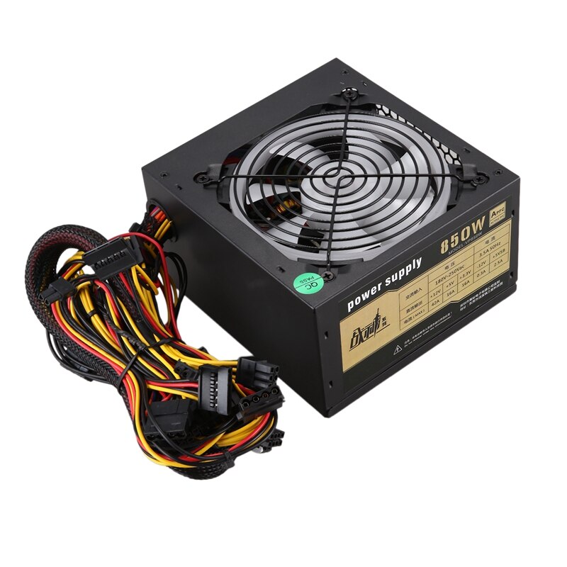 650W Quiet with Fan ATX 12V 4/8-Pin PC Power Supply Modular SLI Illuminated Fan for High-End Computer Configuration PC