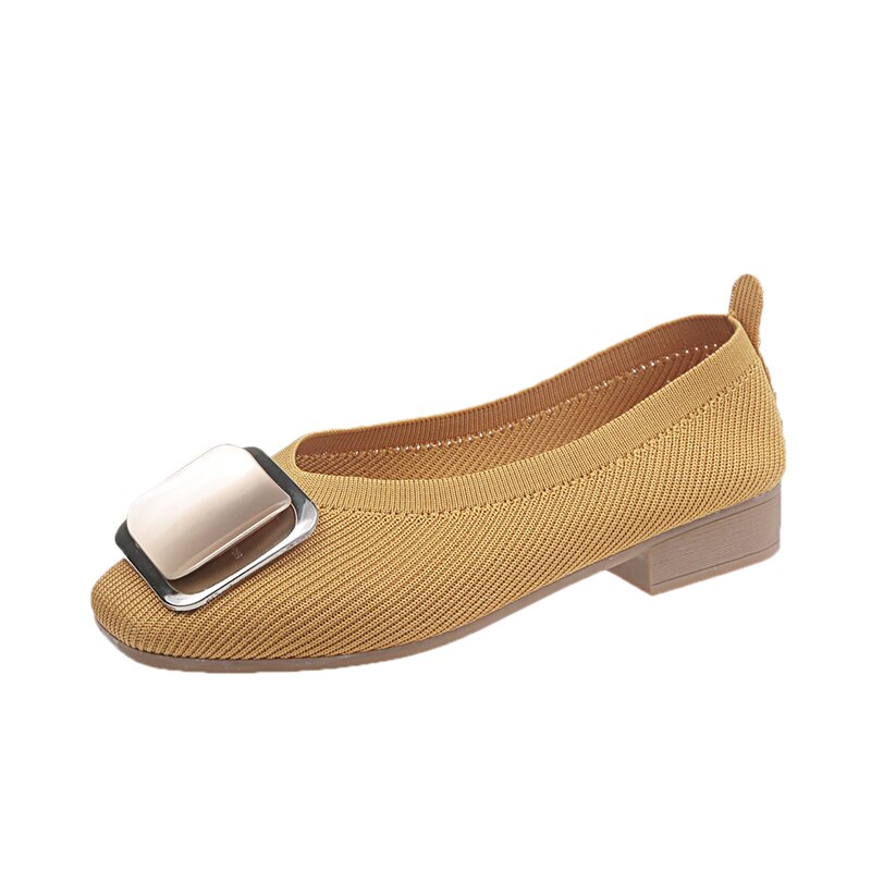 Grande taille femmes appartements 21019 mocassins toile sans lacet chaussures plates femme baskets chaussures de loisir blanches dames noires chaussures espadrilles: YELLOW / 8.5