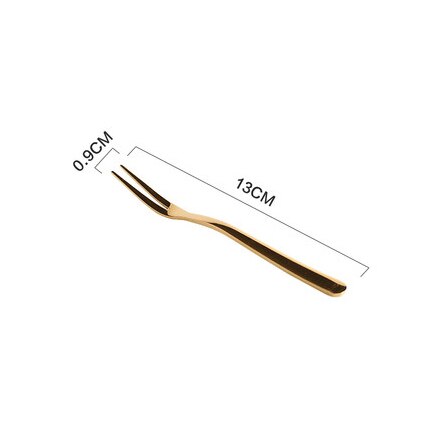 Stainless Steel Cheese Dessert Jam Spreaders Butter Knife Fruit Fork Westen Cutlery Breakfast Tool Tableware Kitchen Supplier: Fork A-Gold
