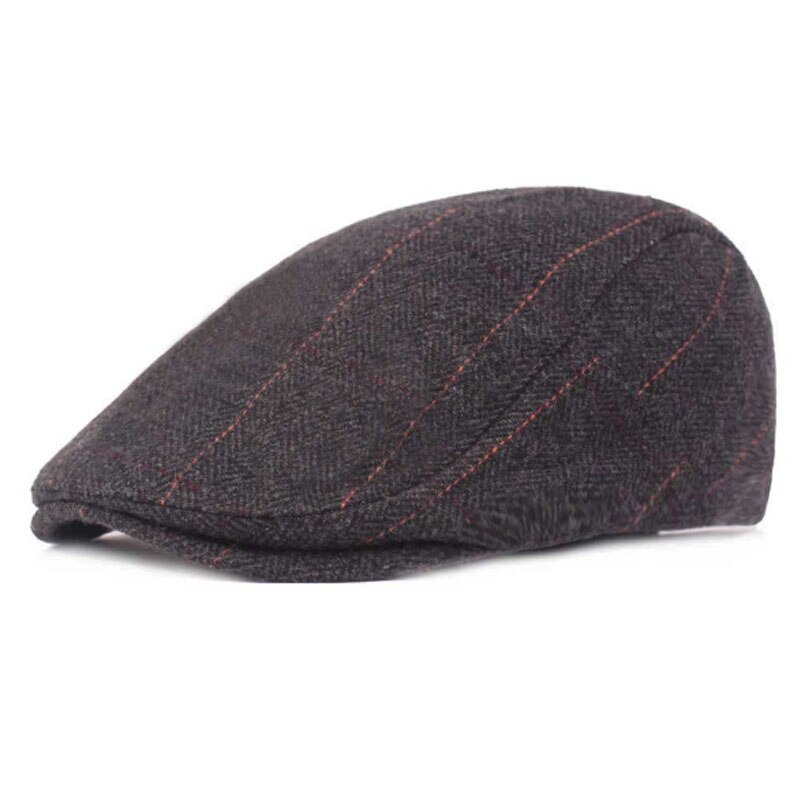 Britse Stijl Gentleman's Casual Baret Hoed Wollen Platte Zon Cap Winter Hoeden voor Vrouwen Mannen: Default Title