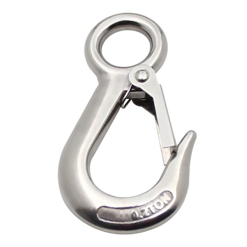 Crochet de levage oculaire en acier inoxydable, accessoire de gréement de sécurité de Type américain avec oeil rond charge de travail 0.2T,0.3T,0.5T