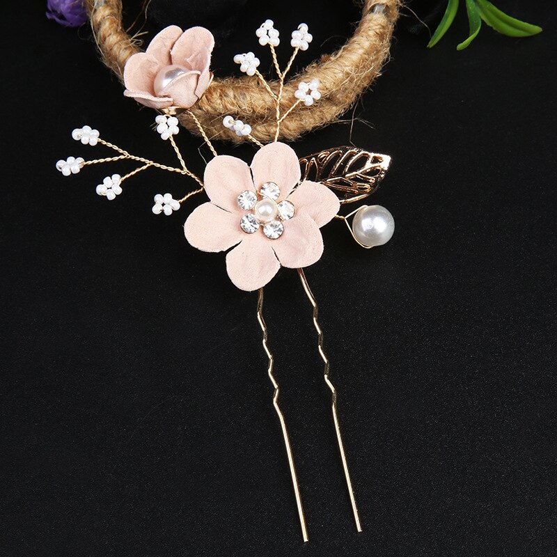 Nowy złoty liść kwiatowa do włosów grzebień spinka do włosów spinka do włosów Rhinestone Crystal Pearl kobiety eleganckie ślubne stroik Party biżuteria prezenty: 10