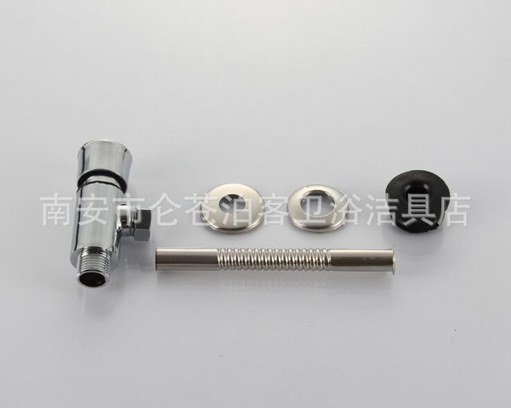 Vidric Conceale Urinal flush valve chrome, Hand press control WC flush valve, Copper public toilet flush valves time delay