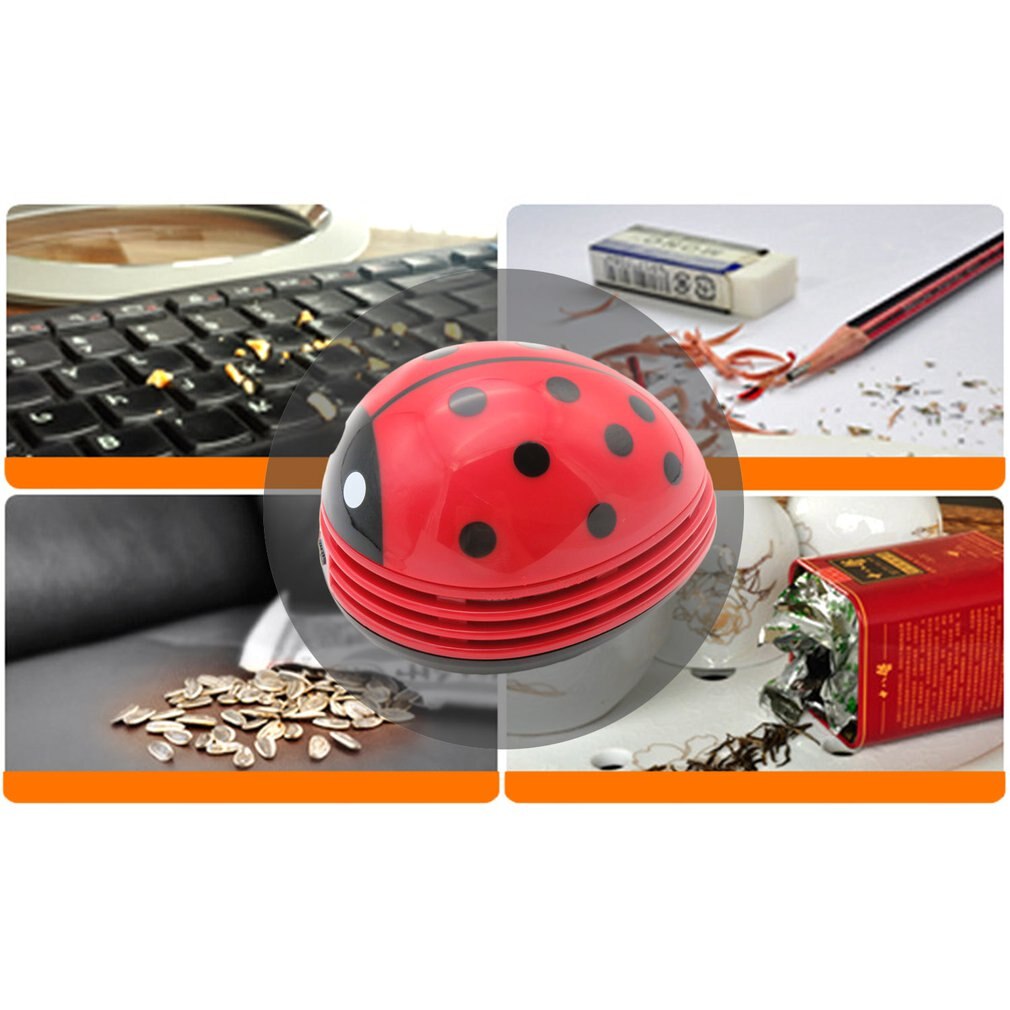 Battery Operated Lovely Cartoon Shape Desktop Keyboard Vacuum Cleaner Mini Dust Collector Crumb Sweeper for Home Office