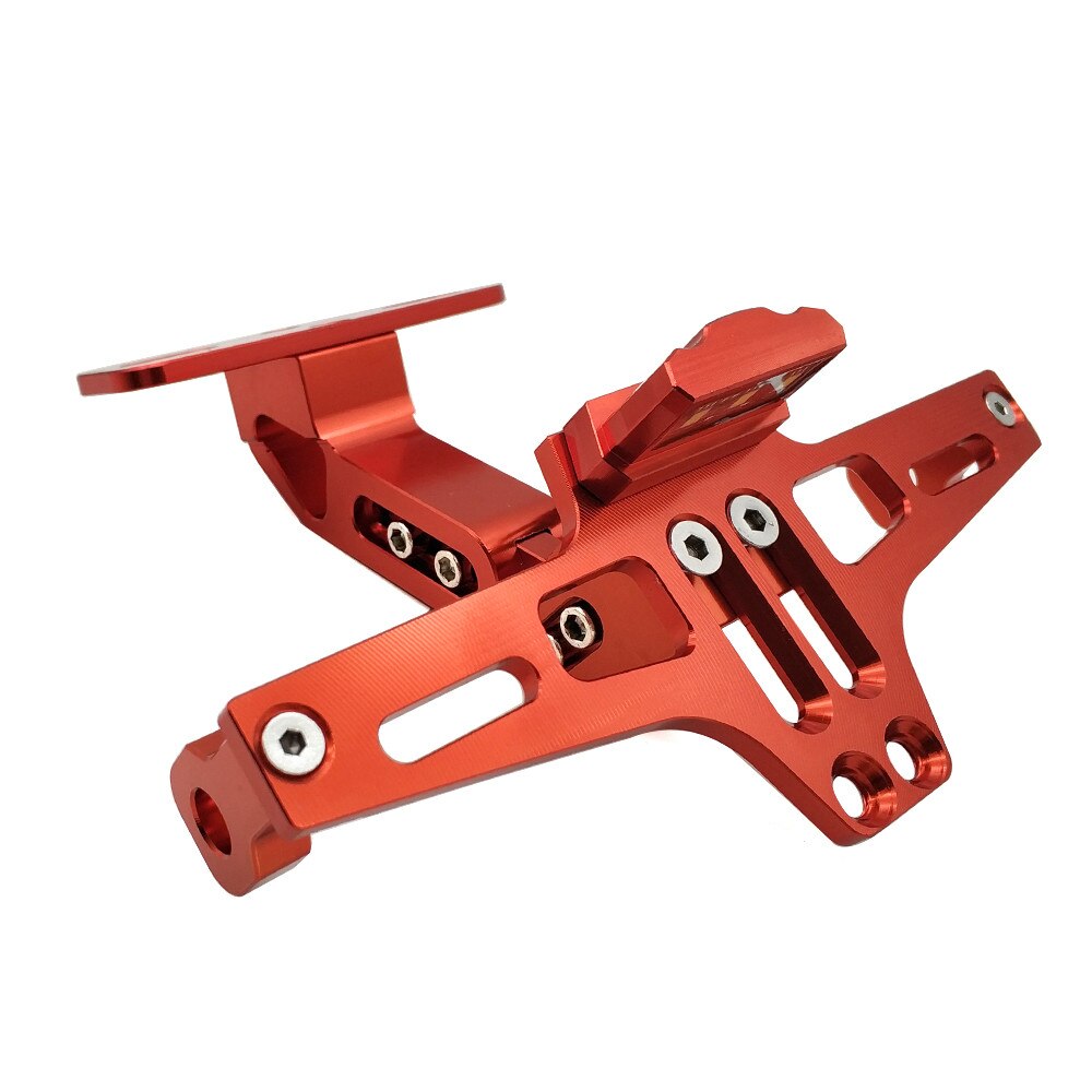 Soporte para matrícula LED de motocicleta placa de soporte de Moto marco Buell Yamaha para fz6 fz1 benelli trk 502 tnt 125 xmax 125: Naranja