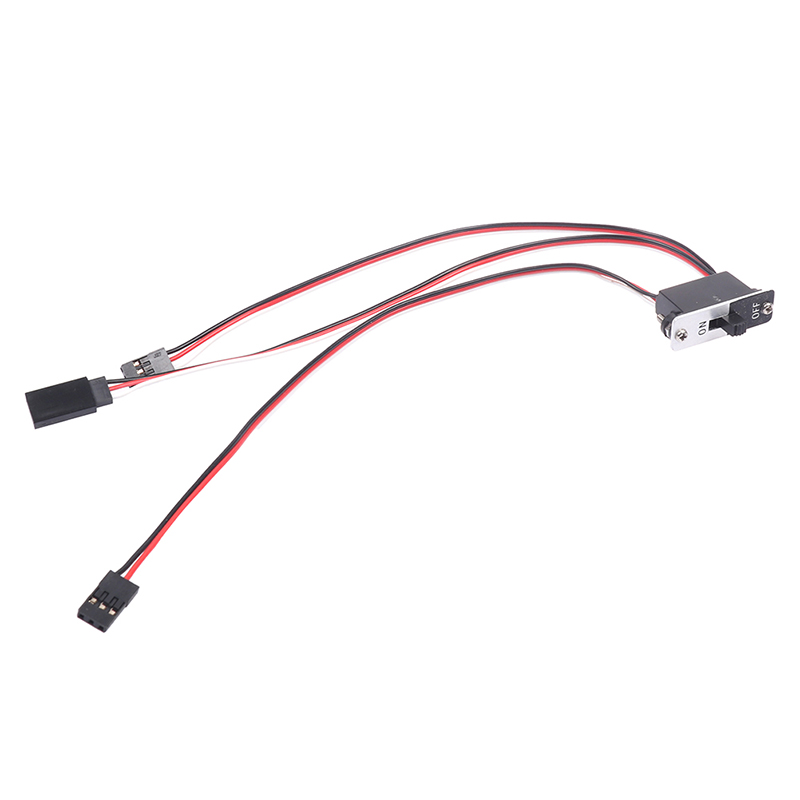 1 interruptor RC de encendido y apagado con enchufe macho de repuesto resistente con conector FUTABA interruptor de alimentación para coche RC barco RC avión 25cm