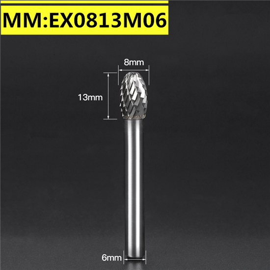 1pc solid carbide tungsten steel milling cutter,6mm shank E type Metal electric grinding head,Polishing tool